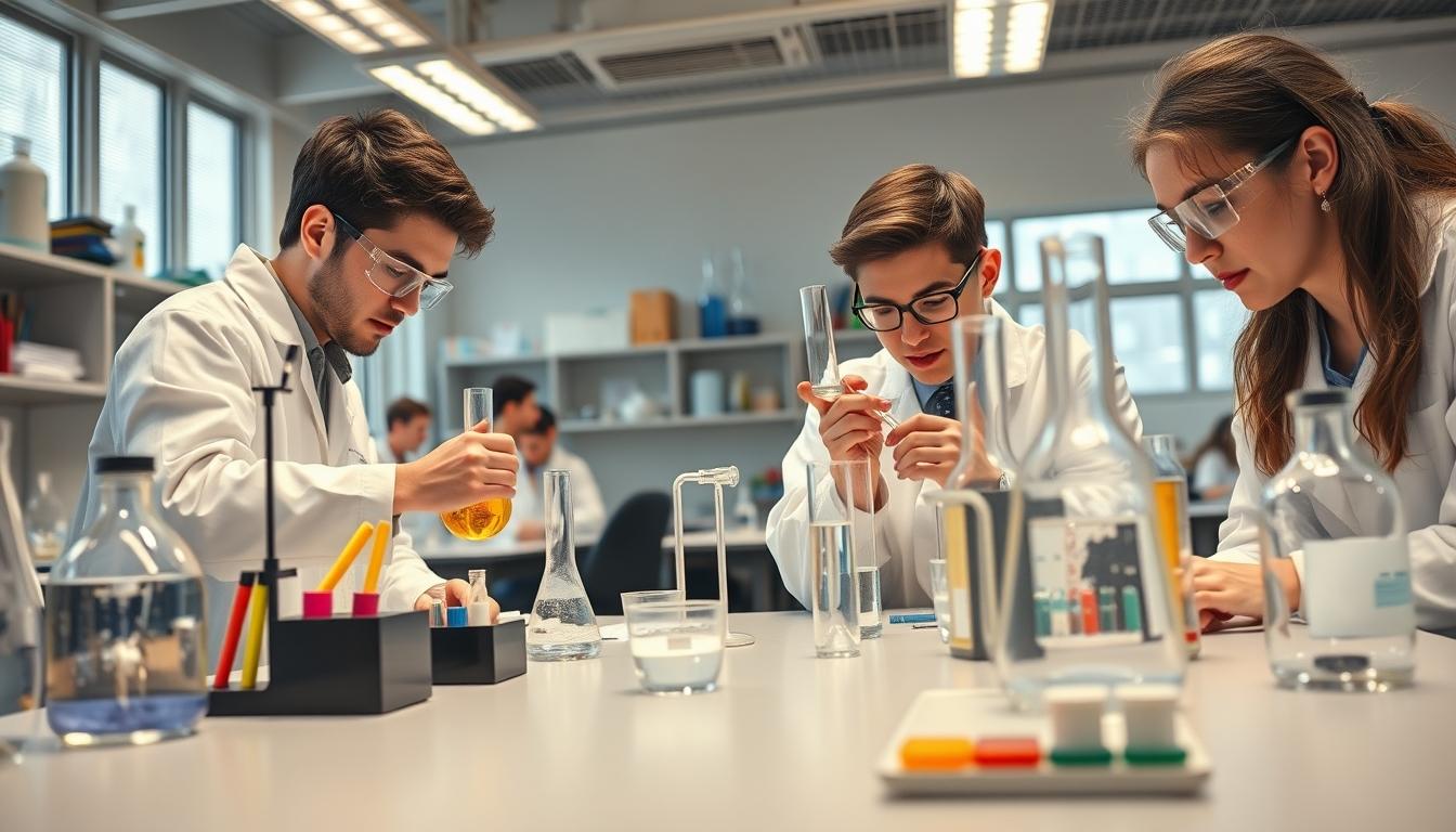 Learners collaborating in a contemporary classroom